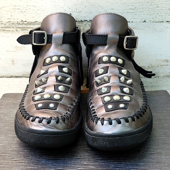 EUC COACH LEATHER ROCCASIN CUT OUT SNEAKERS - Picture 3 of 13